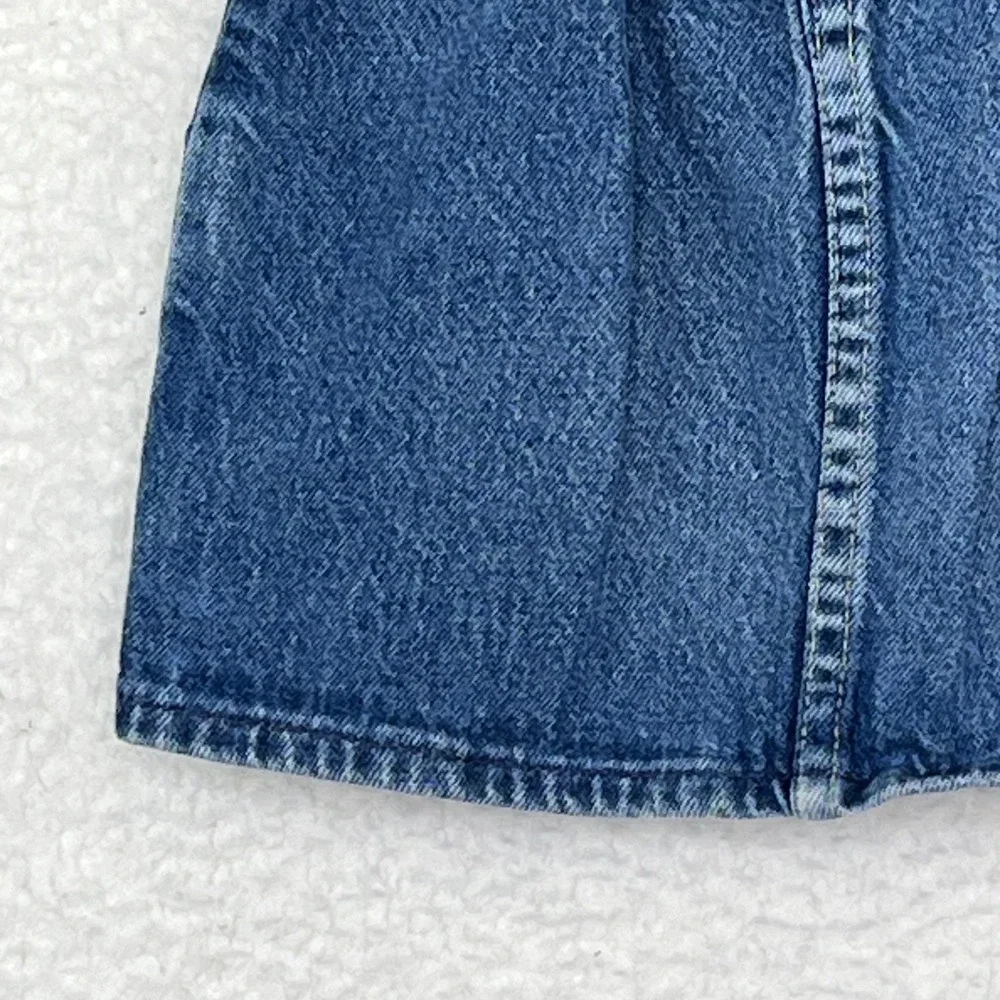 Vintage OshKosh Bgosh Girls Denim Mini Skirt Medium Wash Pleated Elastic 4T